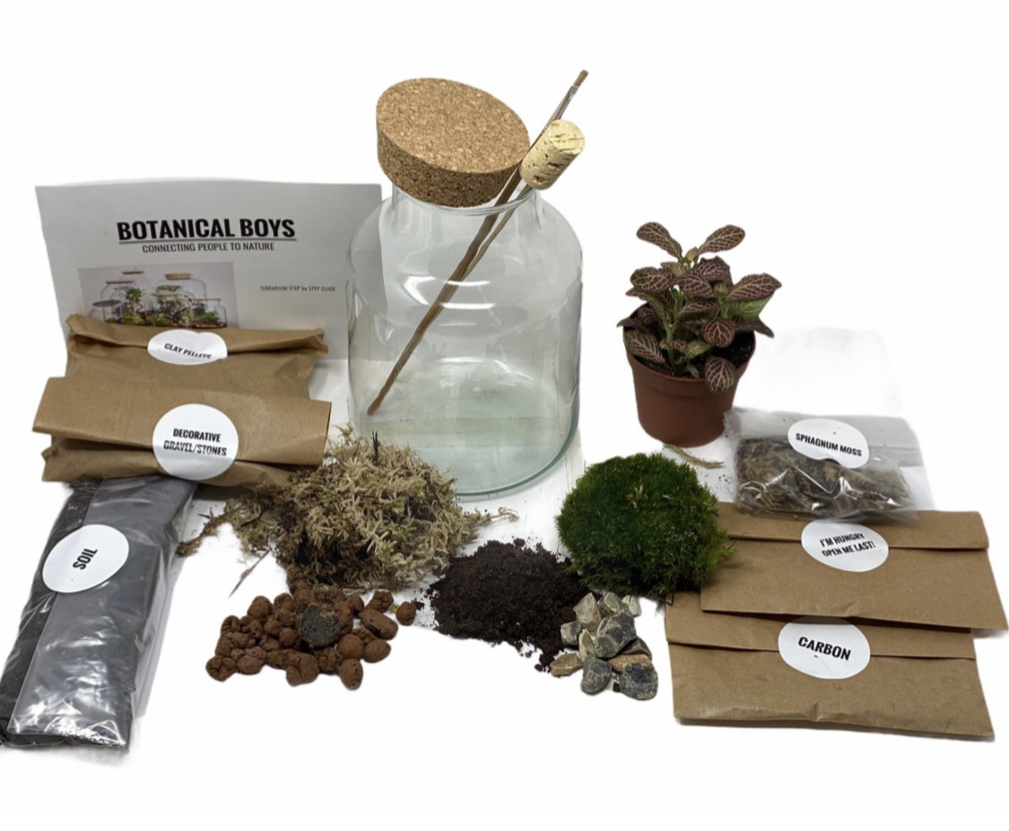 botanicalboysuk Slim Cork Jar Terrarium Kit