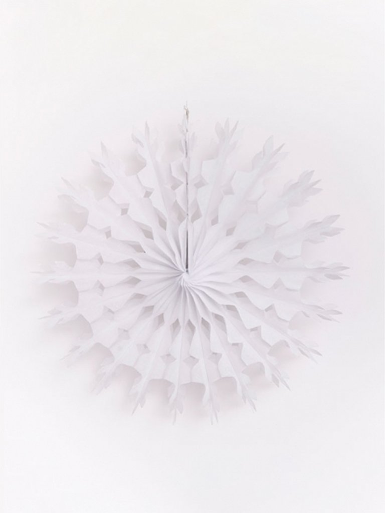 Giant Paper Snowflake In White