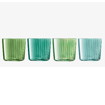 LSA International 310ml Gems Ripple Glass Jade Green - Set of 4