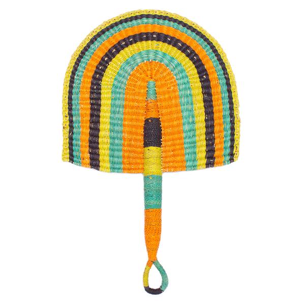 Ghanaian Woven Grass Fan Geelry