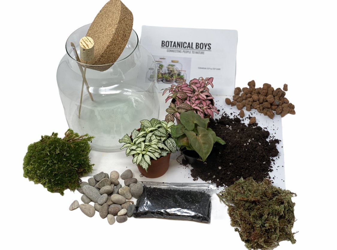 botanicalboysuk Large Cork Jar Terrarium Kit