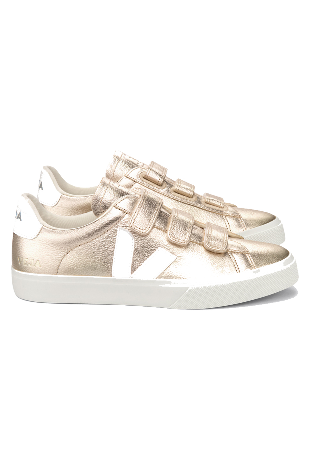 Recife Chrome Free Leather Trainers - Platine White