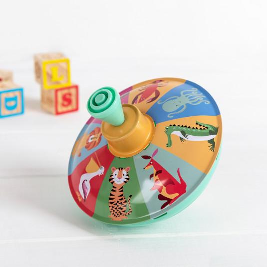 Colourful Creatures Metal Spinning Top Toy