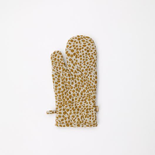 Raine And Humble Mustard Cheetah Print Oven Glove