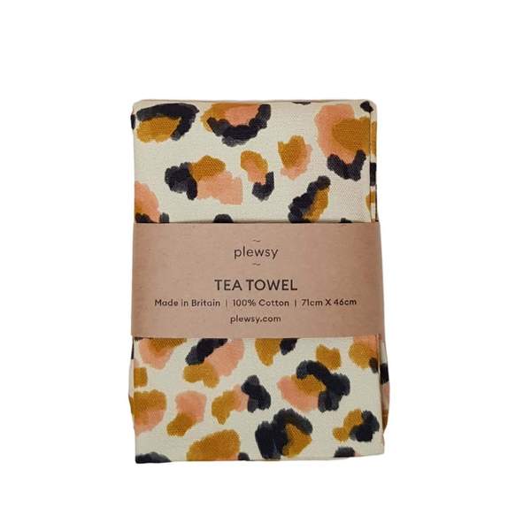 Plewsy Leopard Print Tea Towel By