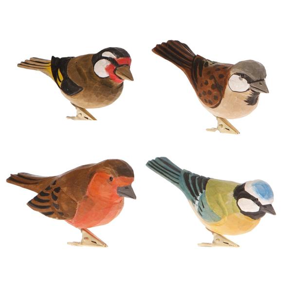 Wooden British Bird Clip - Assorted