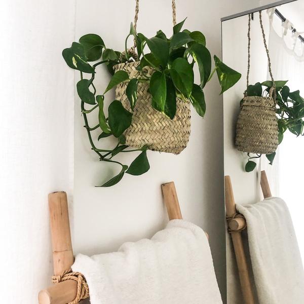Hanging Palm Leaf Basket