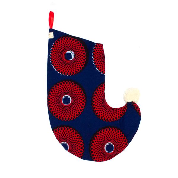 Large Christmas Stocking 'Red Flower&#x27