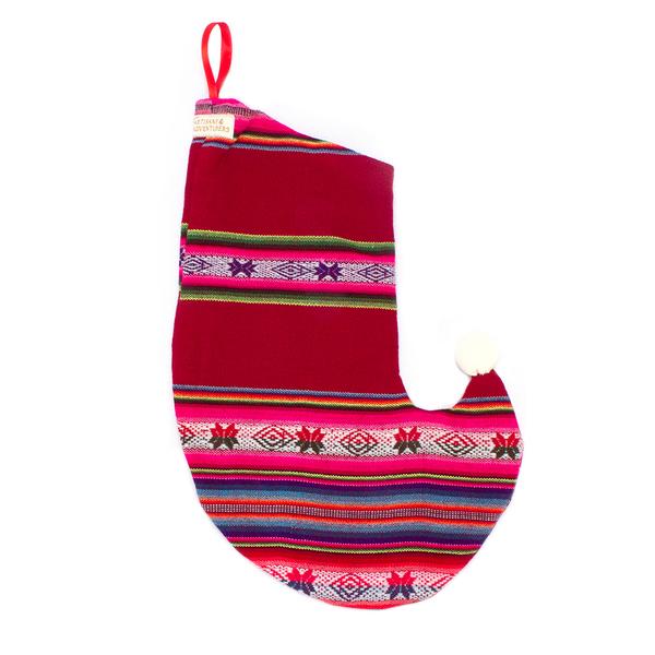 Large Christmas Stocking 'Inca Cherry&#x27