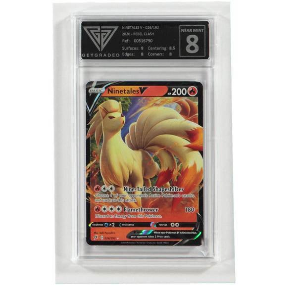 Card - Ninetales V - 026/192 - Rebel Clash - Near Mint 8 - A