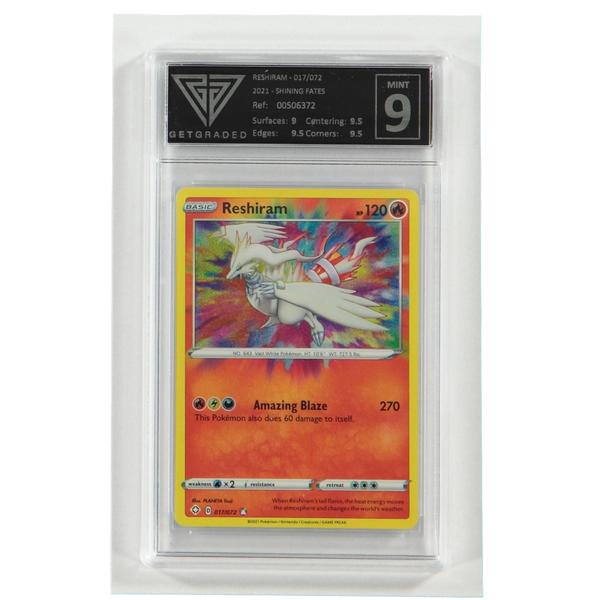 Card - Reshiram - 017/072 - Shining Fates - Mint 9 - A