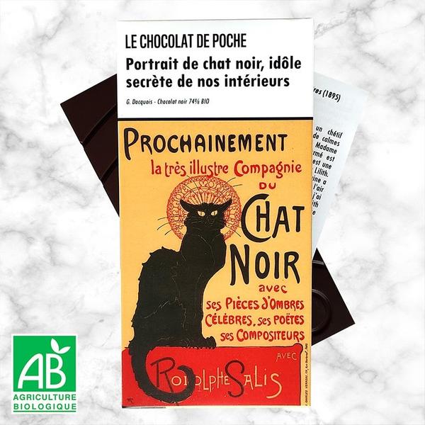 Dark Chocolate 74% Organic - Portrait De Chat Noir