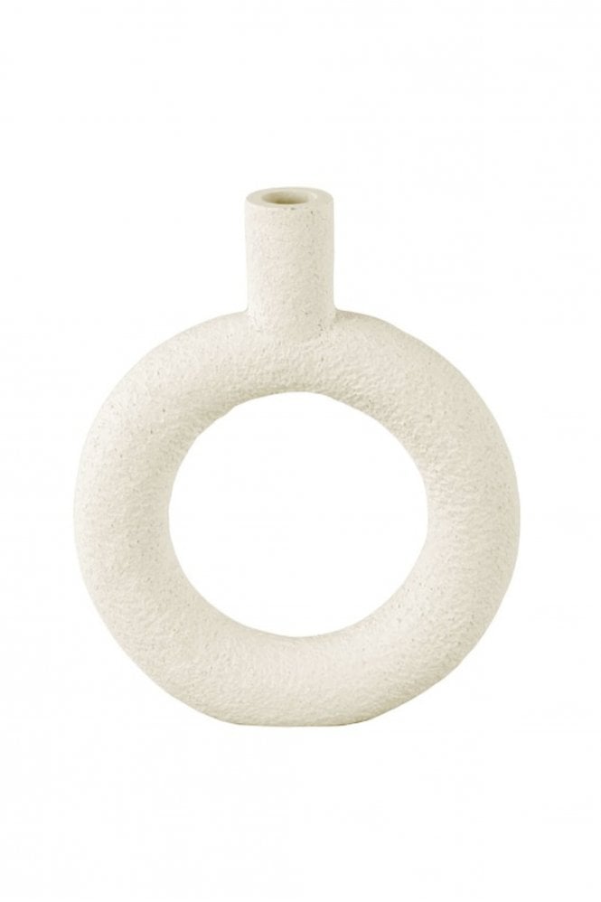 The Home Collection Vase Round Ring - Ivory