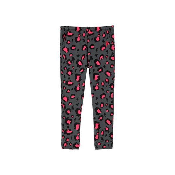 Kids Dark Grey Snow Leopard Joggers