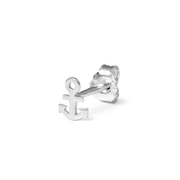 Anchor Single Stud - Silver