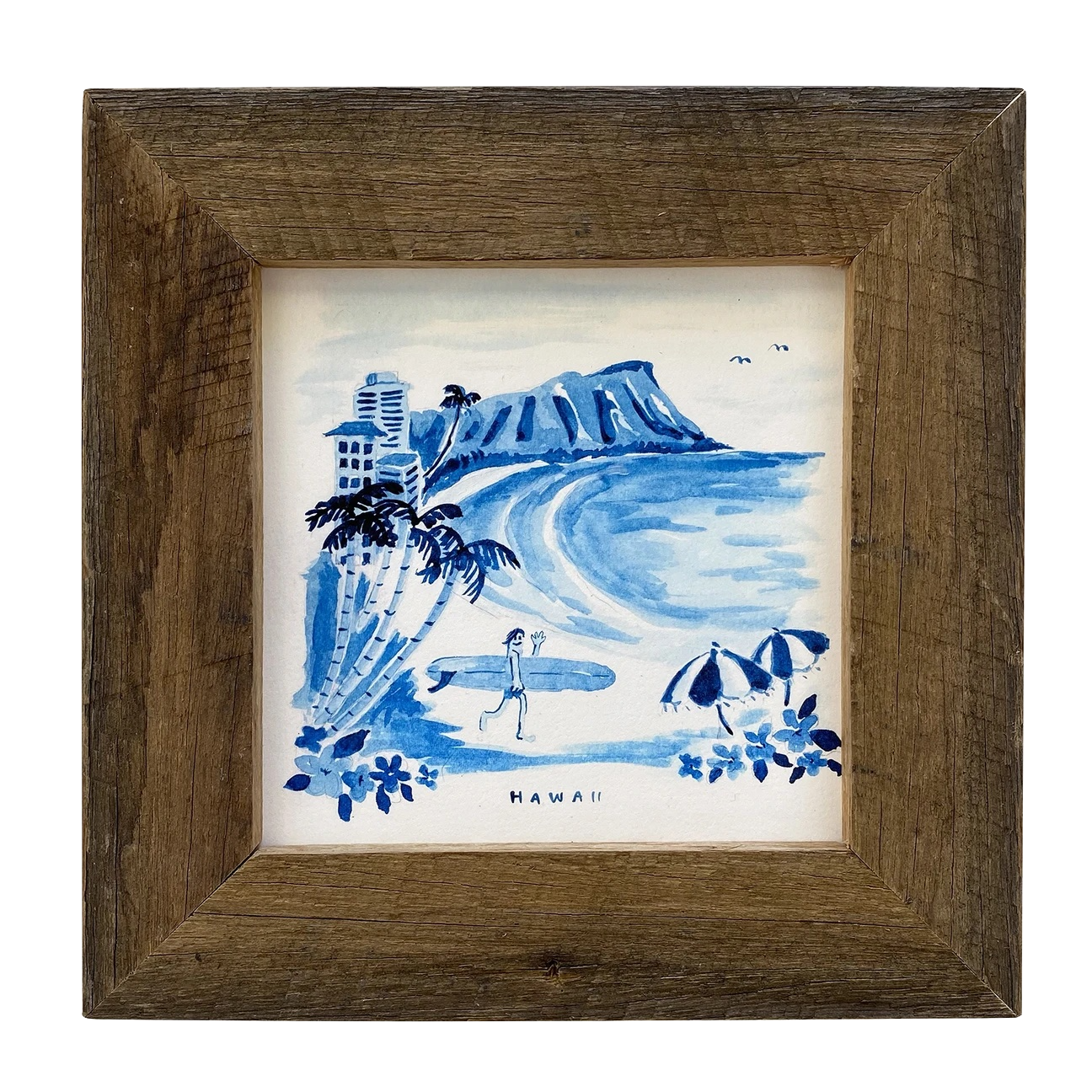 Hawaii Surfer Print Framed | M