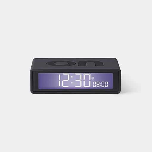 Lexon Design Dark Grey Flip + Alarm Clock