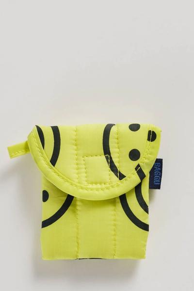 Yellow Happy Puffy Earbud Case