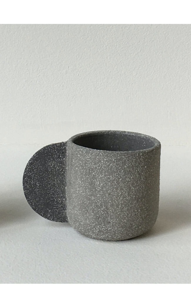 Brutes Ceramics Light Grey Cup with Dark Grey Handle - Small (Double Espresso Size)