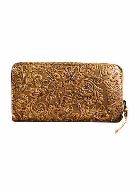 CollardManson Zipped Purse / Wallet- New Tan Floral
