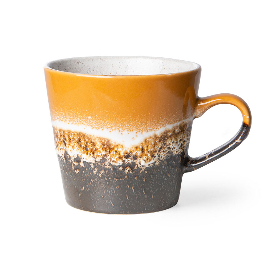 HKliving 70s Ceramics Cappuccino Mug - Fire