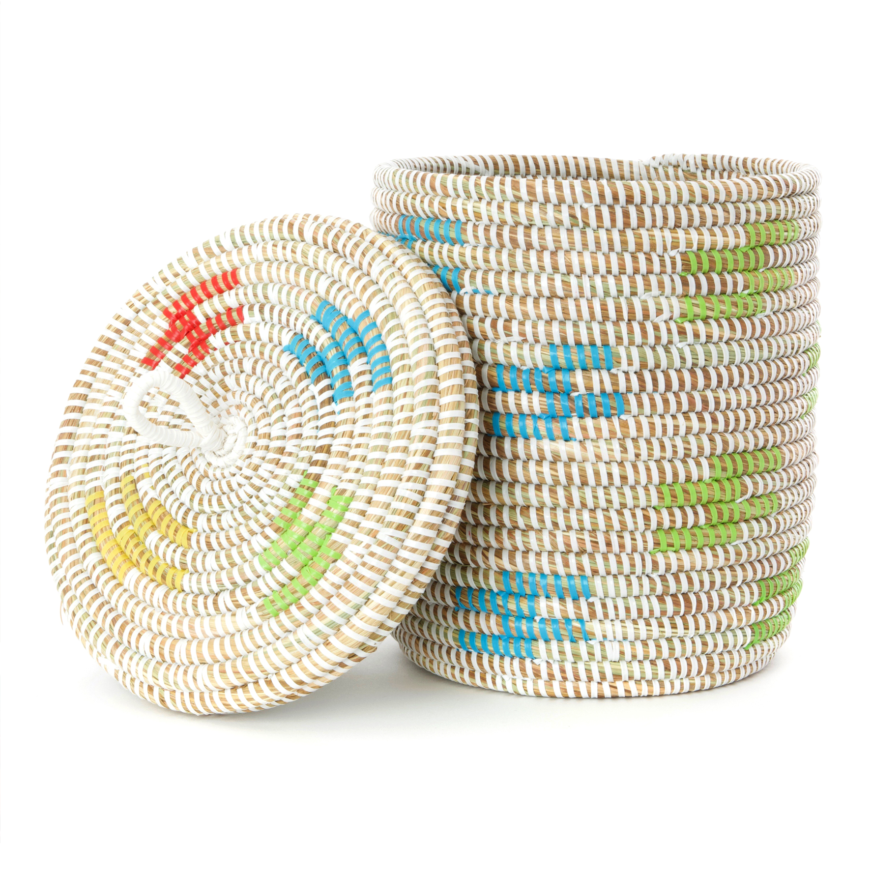 Swahili African Modern Handwoven Storage Basket