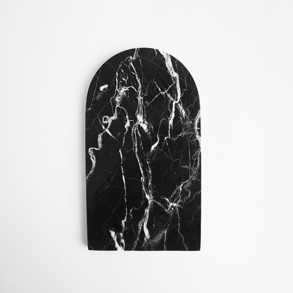 Kiwano Concept Black Marble Arched Platter