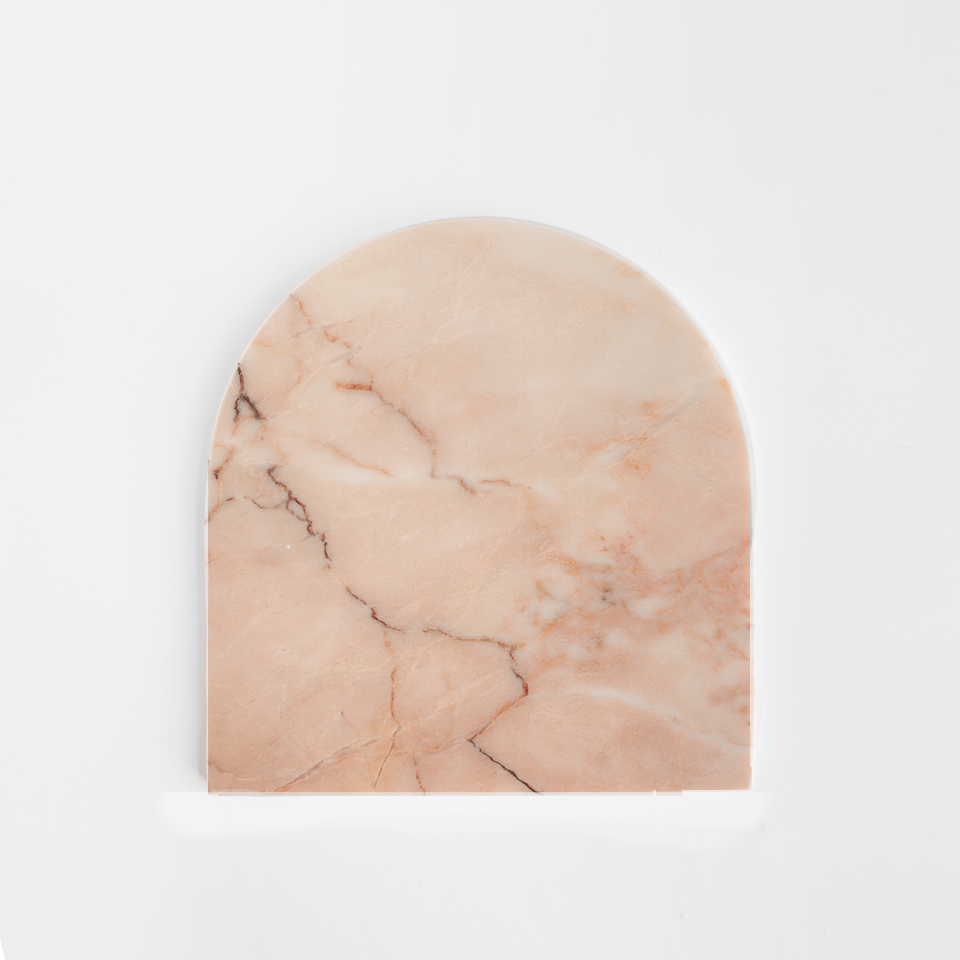 Kiwano Concept Pink Marble Arched Platter