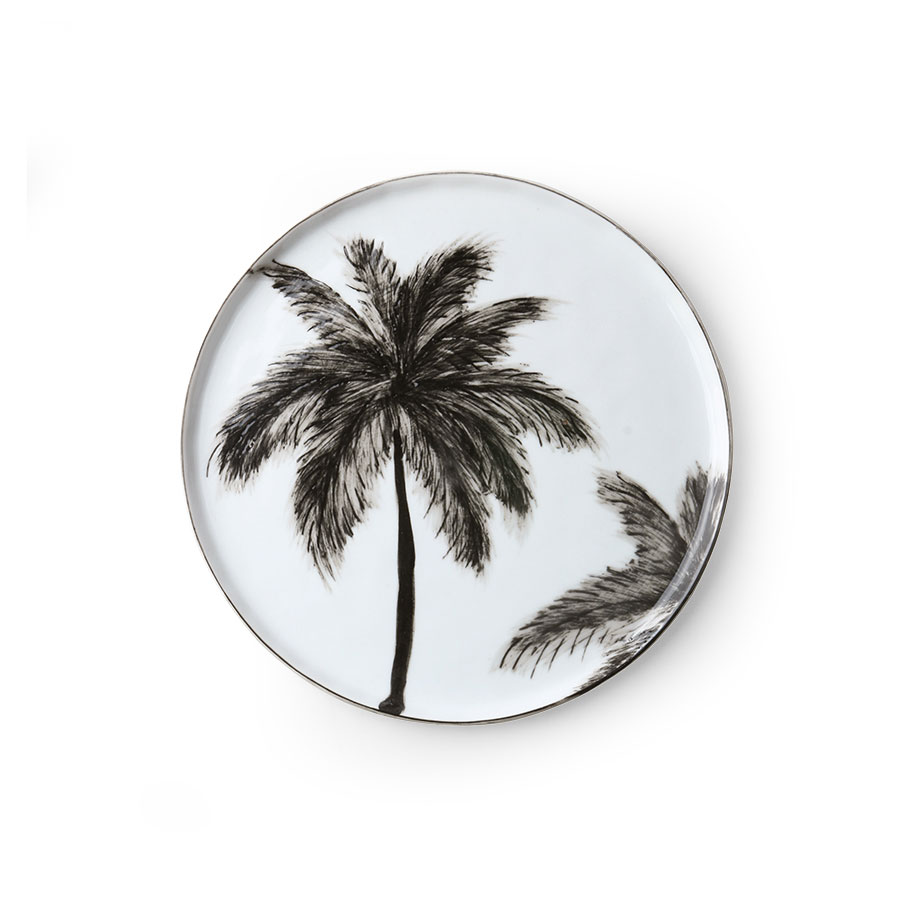 HK Living Porcelain Side Plate Palms