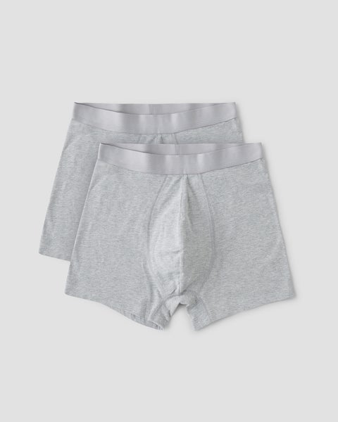 Organic Cotton Boxers Sold In Packs Of 2 - Gray