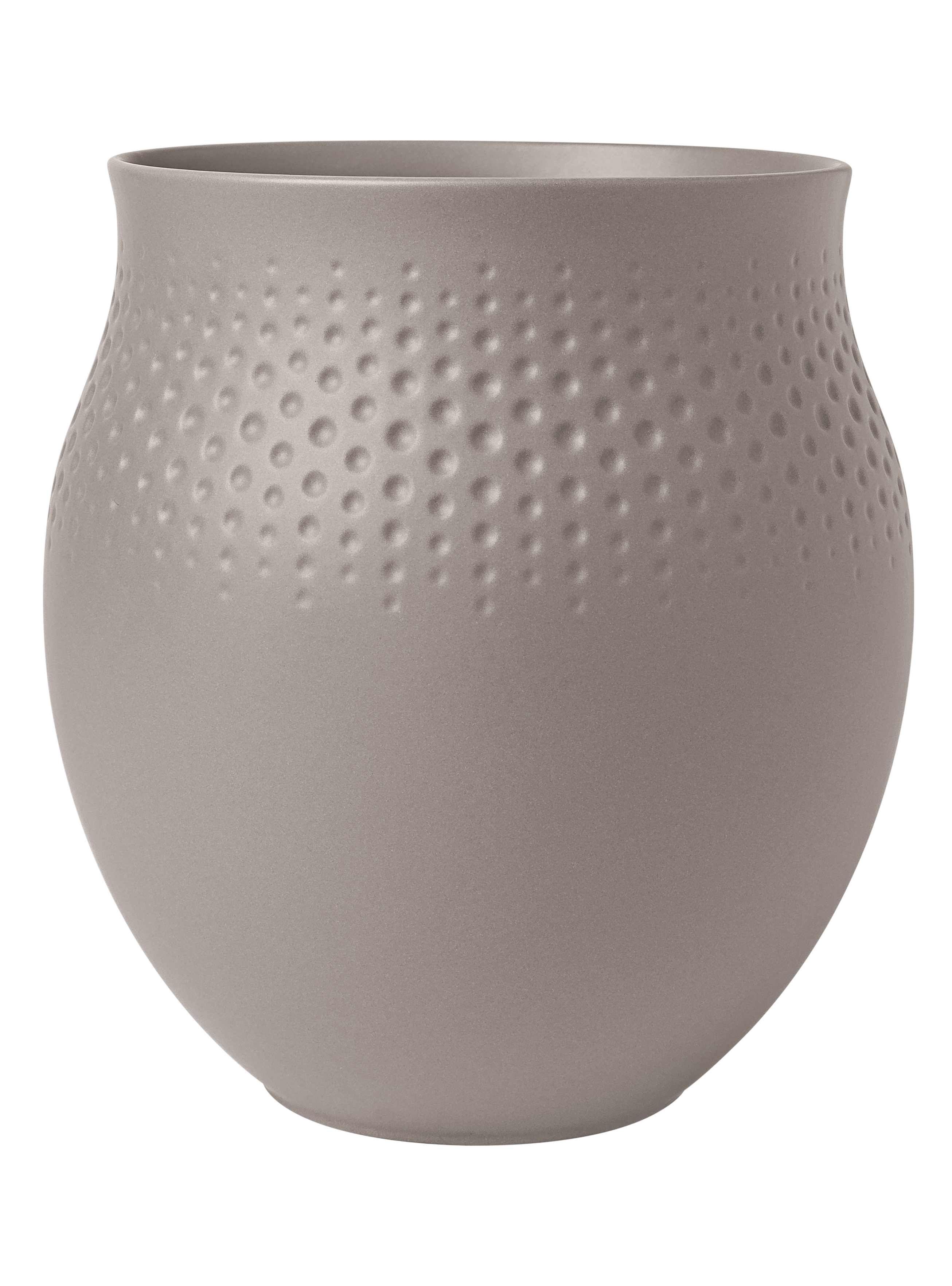 Manufacture Collier Large Taupe Perle Porcelain Vase