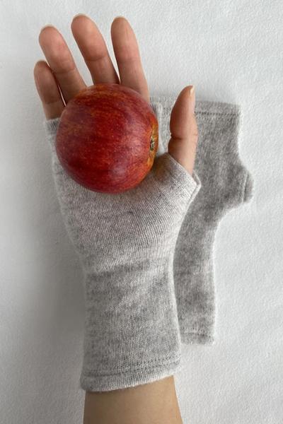 Cashmere Light Grey Long Mitts