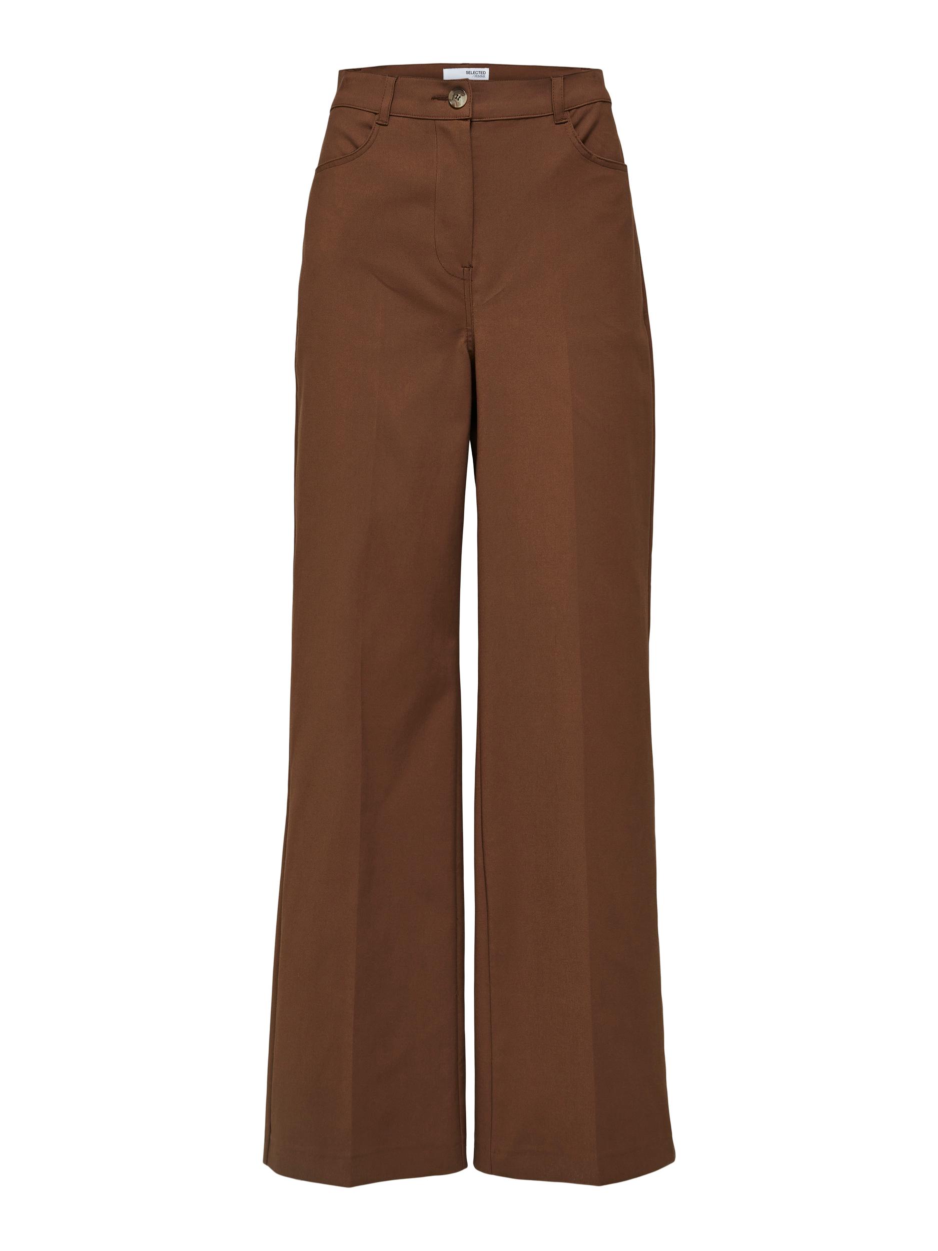 Selected Femme Payton High Waist Wide Pant - Carafe