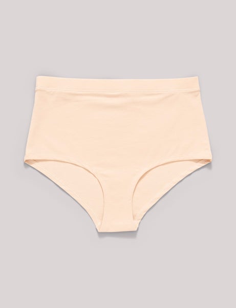 Organic Cotton Super High Rise Briefs - Pack Of 2 Color Beige