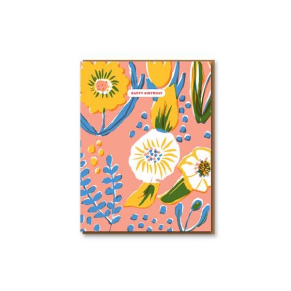 Satuated Flower Birthday Card