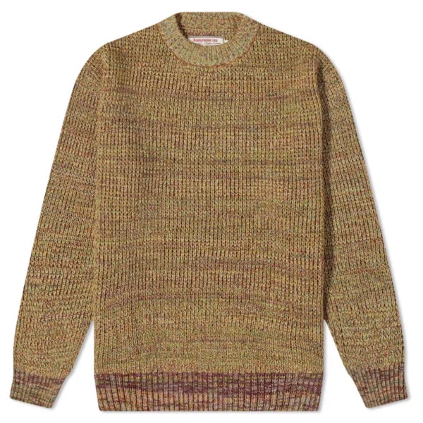 Mix Crew Neck Sweater Khaki