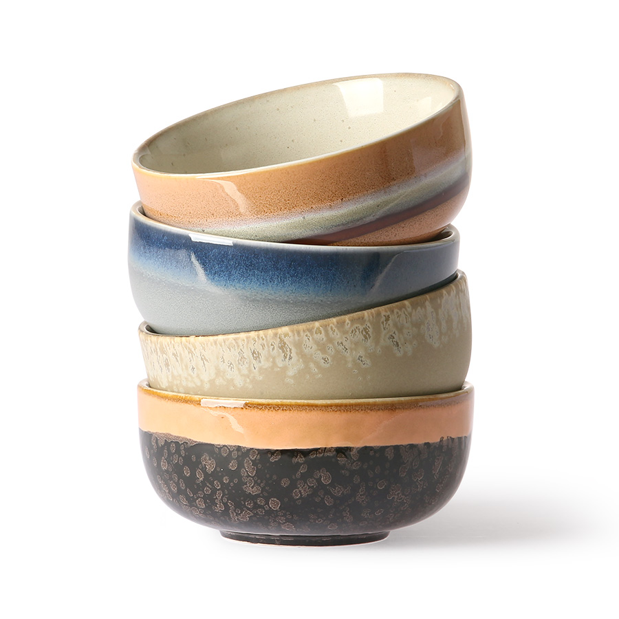 HK Living Coloured Ceramic Bowls (Set of 4)