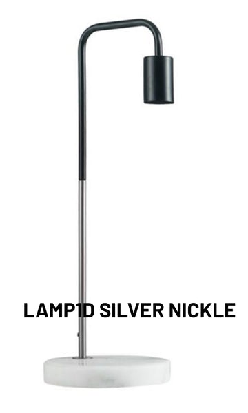 Nickel And Concrete Desk Lamp