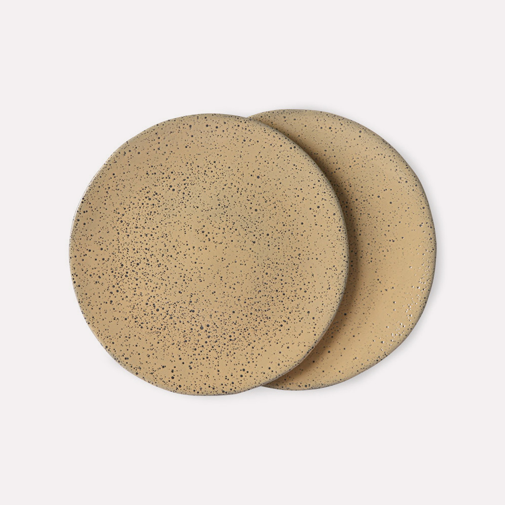 HKliving Gradient Ceramics Side Plate Peach Set of 2