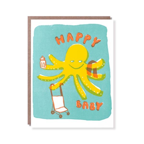 Egg Press  Octopus Baby Card