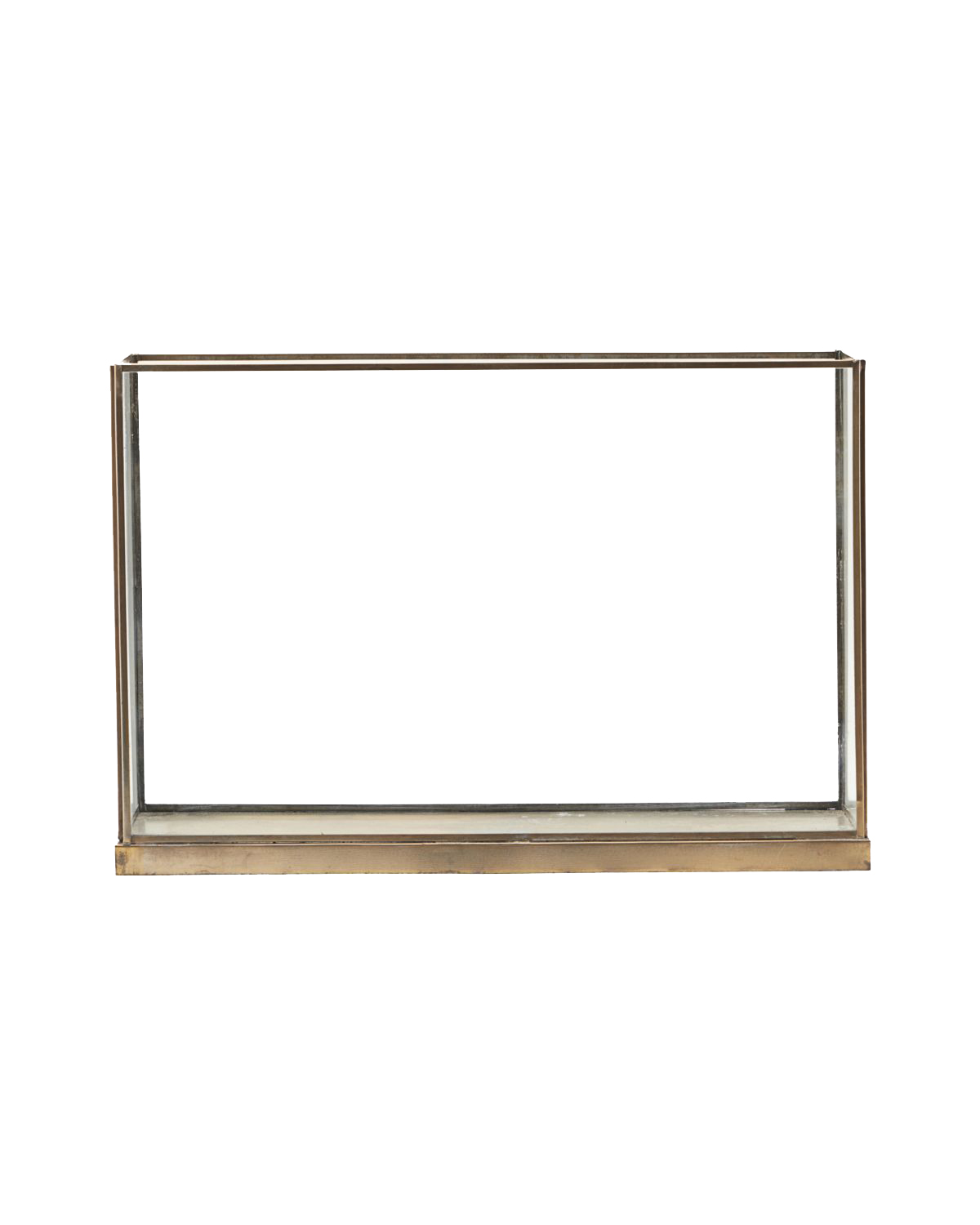 House Doctor Rectangular Glass and Iron Display Cabinet in Bronze Colour
