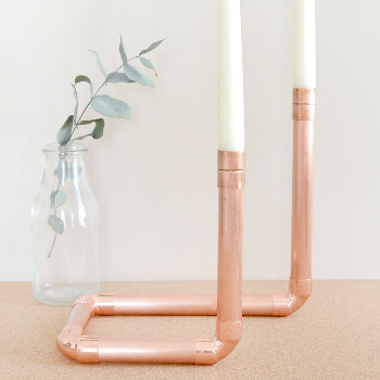 Little Deer Copper Duo Centrepiece Candle Holder 