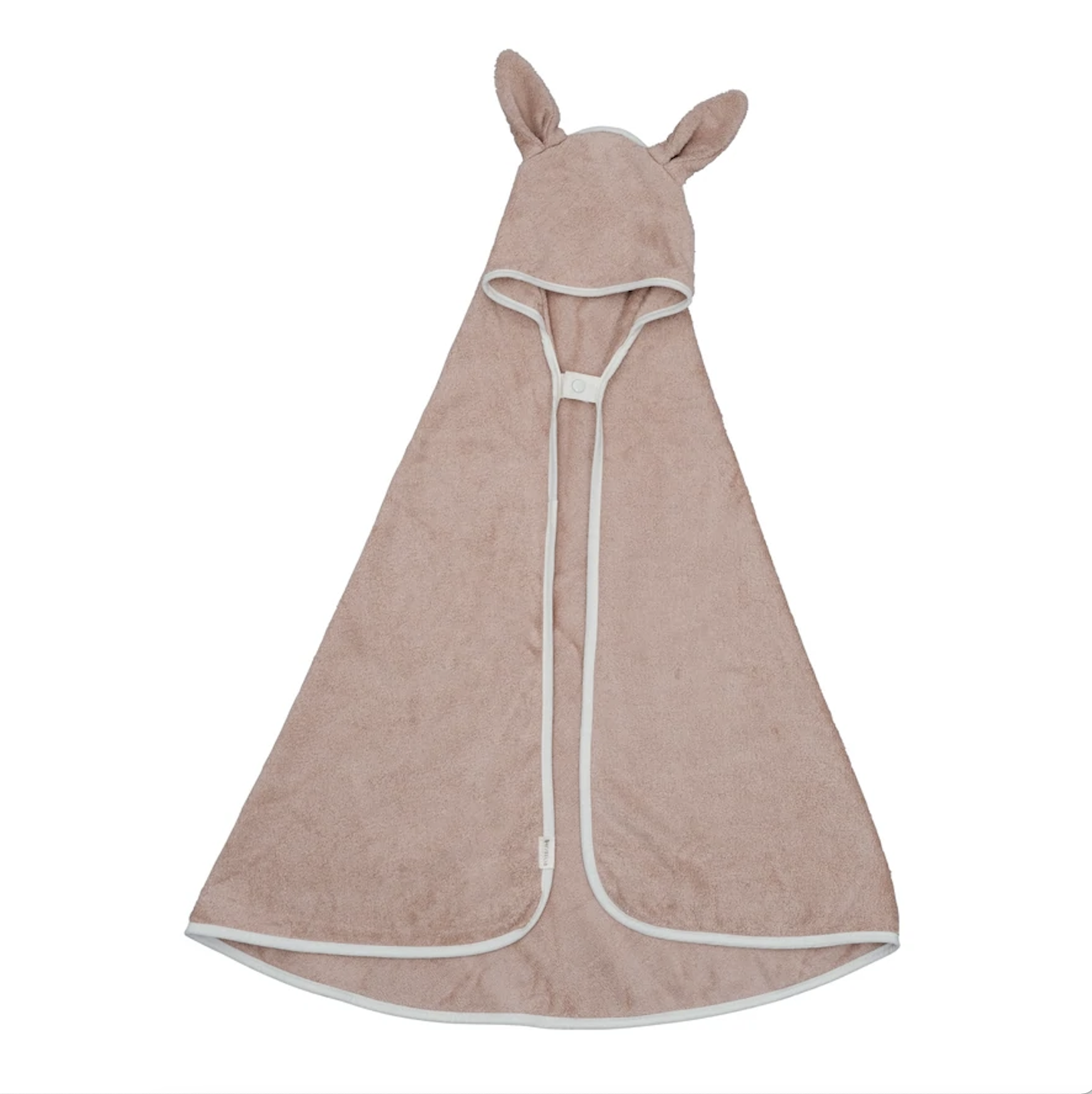 FABELAB Bunny Hooded Baby Towel in Old Rose (0-3 years)
