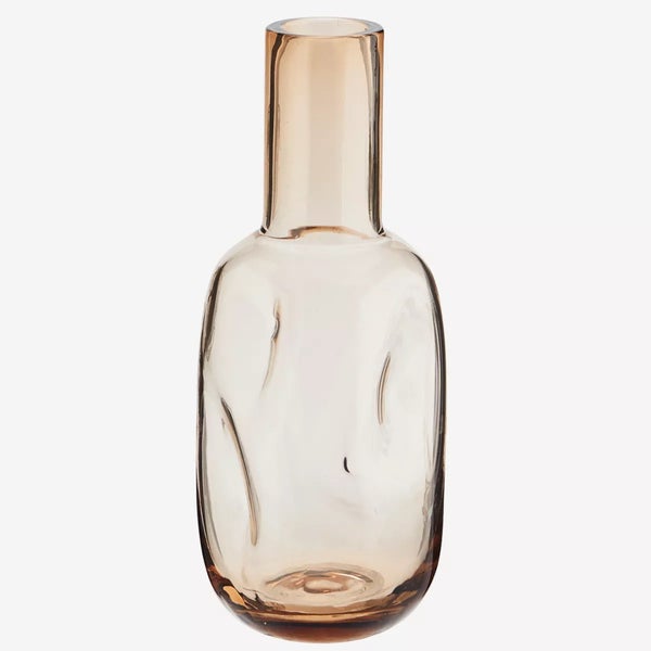 Madam Stoltz Brown Organic Shaped Glass Vase