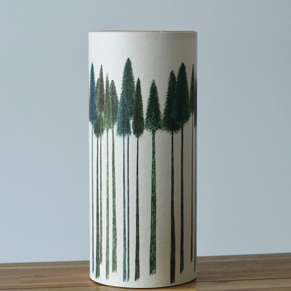 A Northern Light Green Trees Lamp - Small