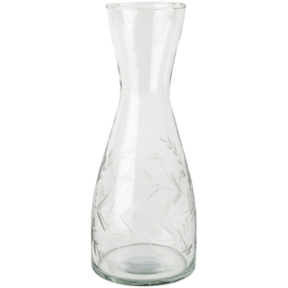 Grand Illusions Vintage Flowers Glass Carafe