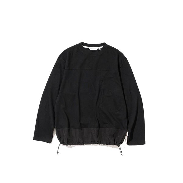 Line Pocket L/S Crewneck T-Shirt - Black