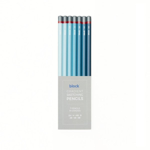 Blue Gradient Sketching Pencils