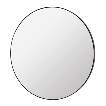 Mink Interiors Extra Large Round Mirror with Thin Profile Black Frame (110cm) - LAST ONE!
