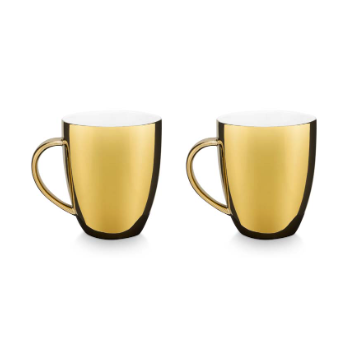 Vtwonen 250ml Mug Gold - Set of 2